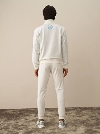 Xint Kırık Beyaz Pamuk Dokulu Regular Fit Sweatshirt