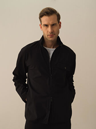 Xint Siyah Pamuk Dokulu Regular Fit Sweatmont