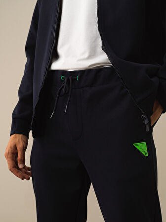 Xint Lacivert Pamuk Dokulu Regular Fit Sweat Pantolon