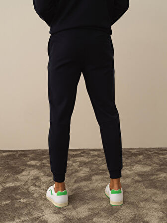 Xint Lacivert Pamuk Dokulu Regular Fit Sweat Pantolon