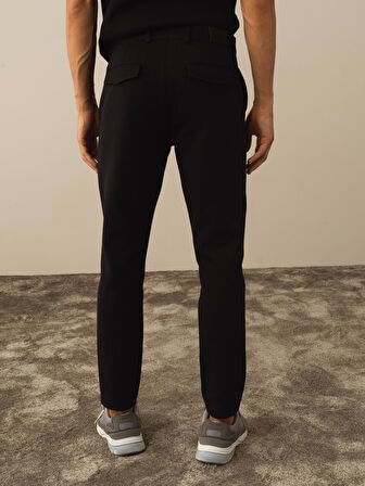 Xint Siyah Pamuk Dokulu Regular Fit Sweat Pantolon