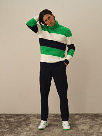 Xint Lacivert Pamuk Dokulu Regular Fit Sweat Pantolon