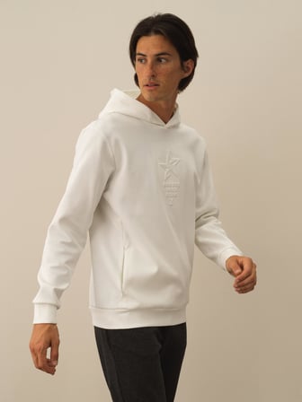 Xint Kırık Beyaz Pamuk Dokulu Regular Fit Sweatshirt