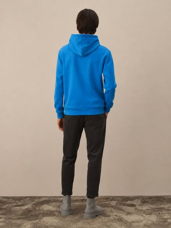Xint Mavi Pamuk Dokulu Regular Fit Sweatshirt