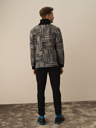 Xint Siyah Pamuk Dokulu Slim Fit Jogger Pantolon