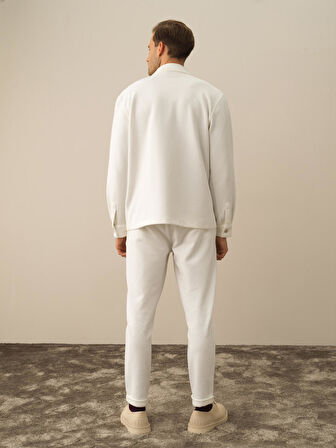 Xint Ekru Pamuk Dokulu Regular Fit Gömlek Ceket