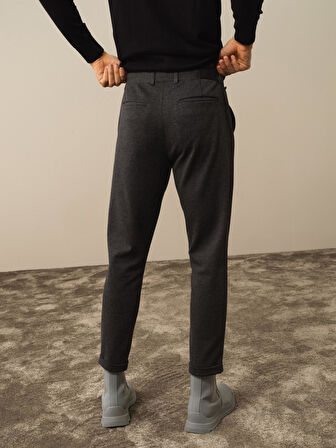 Xint Siyah Pamuk Dokulu Slim Fit Jogger Pantolon