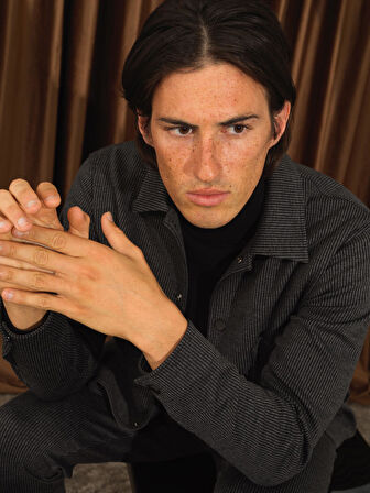 Xint Siyah Pamuk Dokulu Regular Fit Ceket