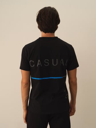 Xint Siyah Pamuk Dokulu Regular Fit Tişört