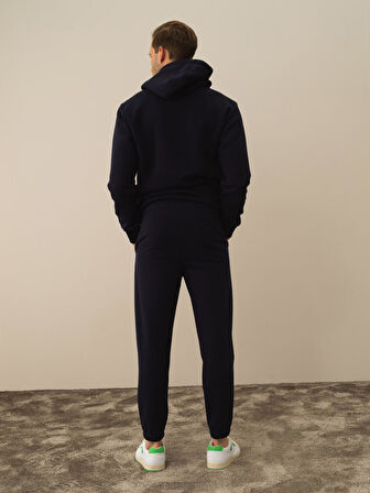Xint Lacivert Pamuk Dokulu Regular Fit Sweat Pantolon