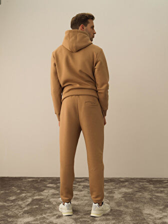 Xint Camel Pamuk Dokulu Regular Fit Sweat Pantolon