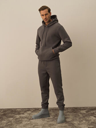 Xint Koyu Gri Pamuk Dokulu Regular Fit Sweatshirt