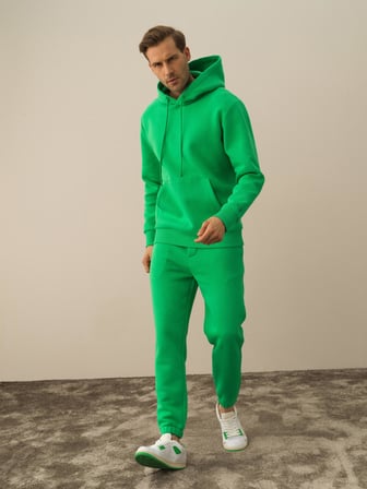Xint Yeşil Pamuk Dokulu Regular Fit Sweatshirt