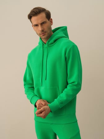 Xint Yeşil Pamuk Dokulu Regular Fit Sweatshirt