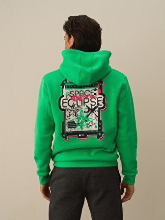 Xint Yeşil Pamuk Dokulu Regular Fit Sweatshirt