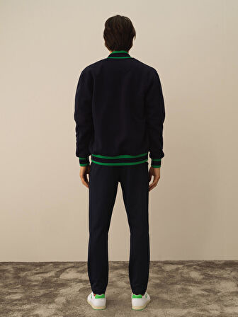 Xint Lacivert Pamuk Dokulu Regular Fit Sweatmont