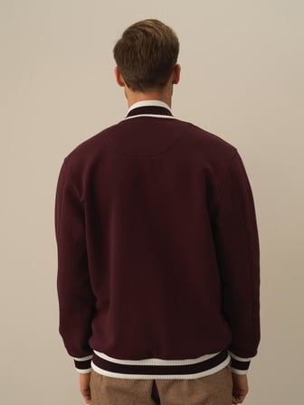 Xint Bordo Pamuk Dokulu Regular Fit Sweatmont