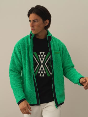Xint Yeşil Formunu Koruyan Regular Fit Mont