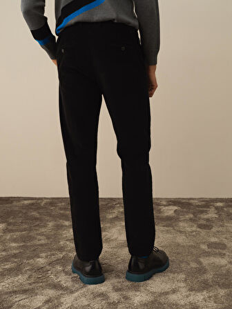 Xint Siyah Pamuk Dokulu Regular Fit Jogger Pantolon