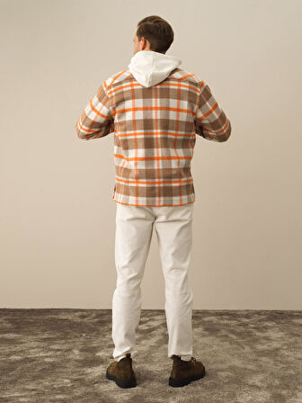 Xint Oranj Pamuk Dokulu Regular Fit Gömlek