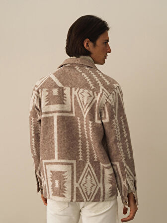 Xint Camel Pamuk Dokulu Regular Fit Gömlek