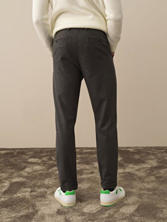 Xint Koyu Gri Dokulu Esnek Dokulu Regular Fit Jogger Pantolon
