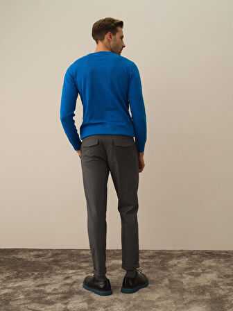 Xint Koyu Gri Dokulu Esnek Dokulu Slim Fit Jogger Pantolon