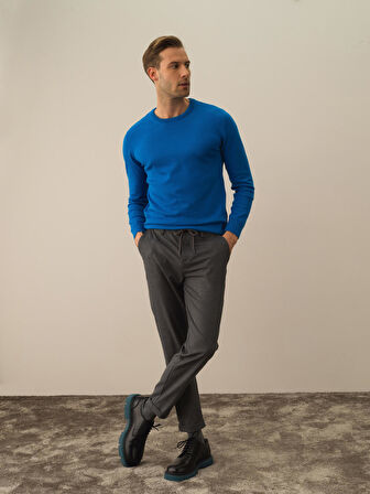 Xint Koyu Gri Dokulu Esnek Dokulu Slim Fit Jogger Pantolon