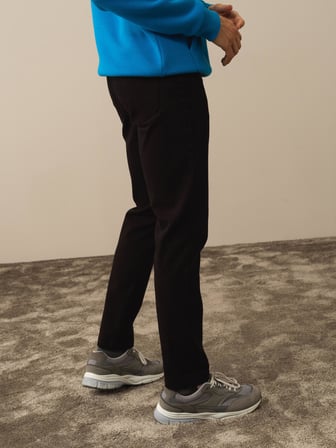 Xint Siyah Pamuk Dokulu Slim Fit Pantolon