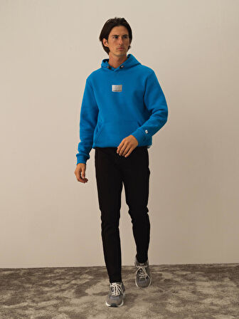 Xint Siyah Pamuk Dokulu Slim Fit Pantolon