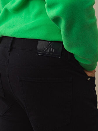Xint Lacivert Pamuk Dokulu Slim Fit Pantolon