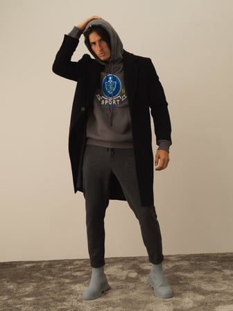 Xint Siyah Esnek Dokulu Regular Fit Kaban