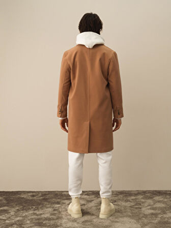 Xint Camel Esnek Dokulu Regular Fit Kaban