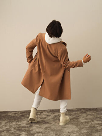 Xint Camel Esnek Dokulu Regular Fit Kaban