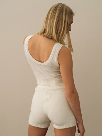 Xint Kırık Beyaz Lüks Pamuk Dokulu Regular Fit Atlet