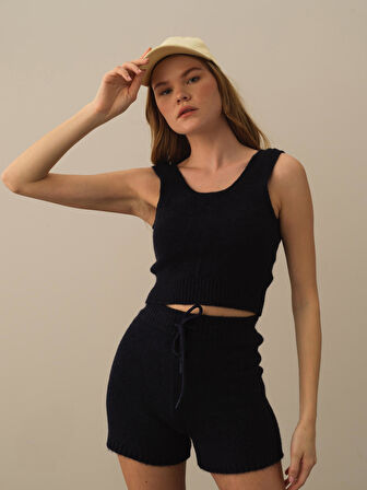 Xint Lacivert Lüks Pamuk Dokulu Regular Fit Atlet