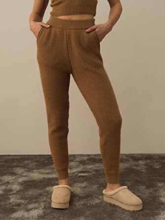 Xint Camel Lüks Pamuk Dokulu Regular Fit Pantolon