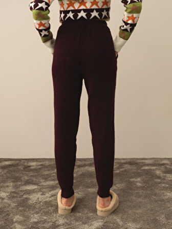 Xint Bordo Lüks Pamuk Dokulu Regular Fit Pantolon