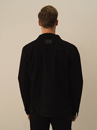 Xint Siyah Pamuk Dokulu Regular Fit Ceket