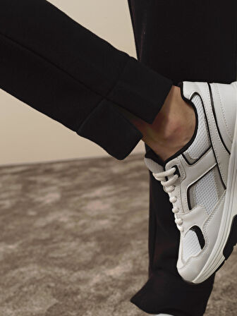 Xint Siyah Pamuk Dokulu Oversize Sweat Pantolon