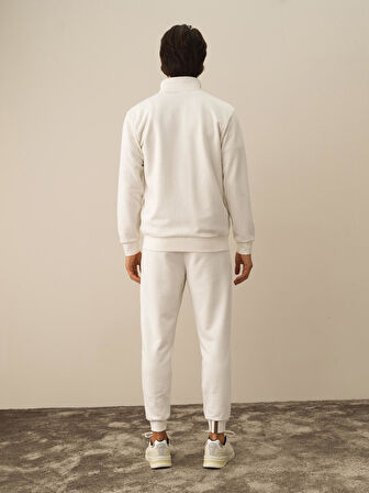 Xint Ekru Pamuk Dokulu Regular Fit Sweatmont