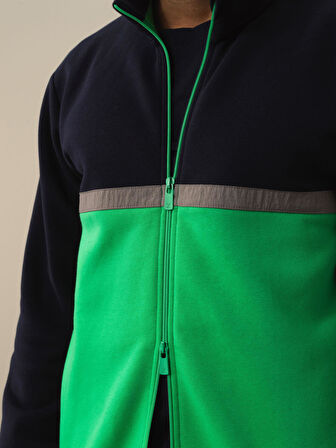 Xint Lacivert Pamuk Dokulu Regular Fit Sweatmont
