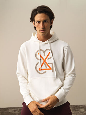 Xint Ekru Pamuk Dokulu Regular Fit Sweatshirt