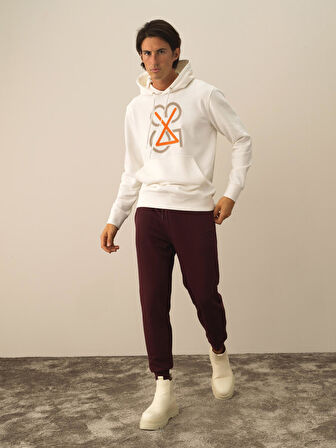 Xint Ekru Pamuk Dokulu Regular Fit Sweatshirt