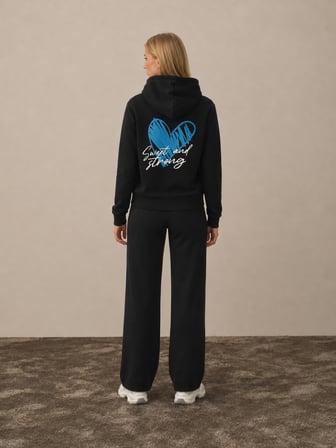 Xint Siyah Pamuk Dokulu Oversize Sweatmont
