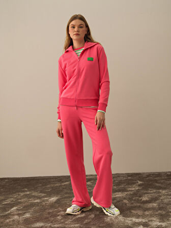 Xint Pembe Pamuk Dokulu Oversize Sweatmont