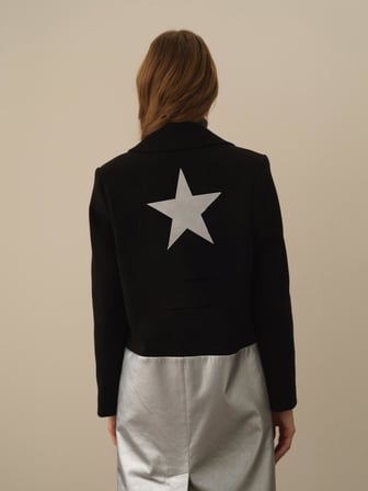 Xint Siyah Esnek Dokulu Oversize Kaban