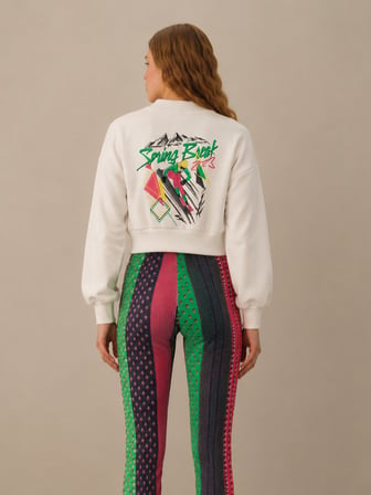 Xint Ekru Regular Fit Bisiklet Yaka Pamuklu Sweatshirt