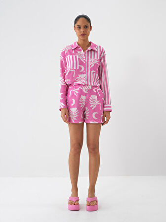 Pembe Oversize  Şort