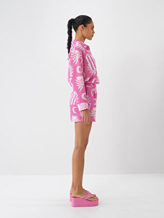 Pembe Oversize  Şort
